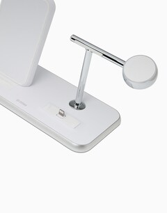 White Phone Stand+Wireless Charger