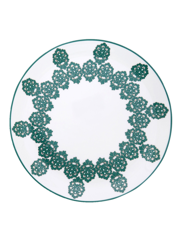 Zumurud Dinner Plate with Floral Detailing