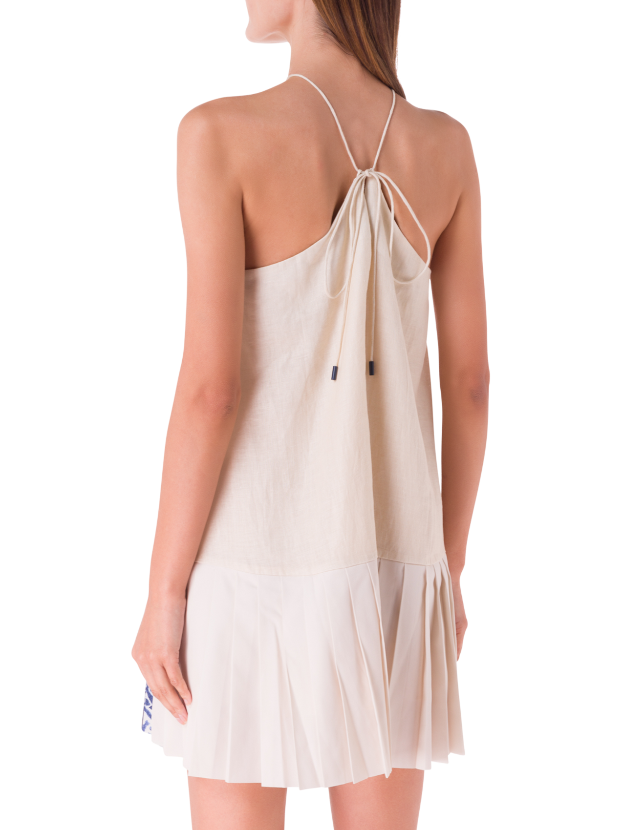 alemais rider pleat dress Alemais Blue Rider Pleat Sleeve Midi Dress Cream Print Size 14