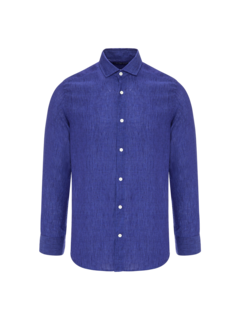 قميص من الكتان بقصة عادية وألوان متعددة