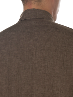 قميص كتان بقصة عادية مقاس L/S