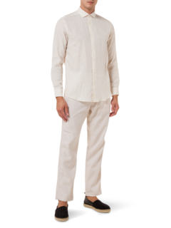 قميص كتان بقصة عادية وألوان متعددة