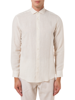 قميص كتان بقصة عادية وألوان متعددة