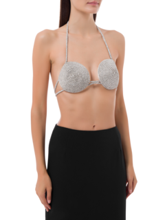 Crystal Embellished Bra Top