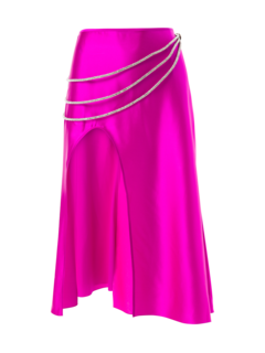 تنورة ليتيتيا متوسطة الطول من الحرير