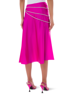 تنورة ليتيتيا متوسطة الطول من الحرير