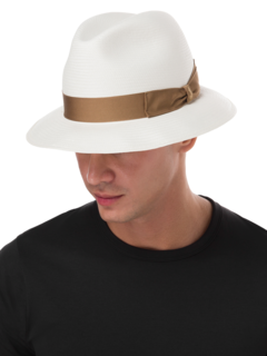 قبعة بنما متوسطة الحجم من ألياف القش الرفيعة