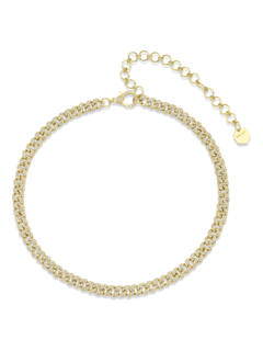 قلادة رقبة صغيرة بتصميم مرصع بالألماس