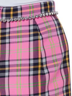 تنورة متوسطة الطول بحواف من الكريستال