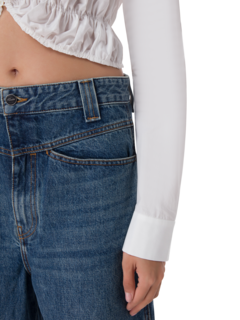 قميص برينا من البوبلين المغسول