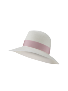 قبعة كلاوديت بنما بحافة عريضة رفيعة