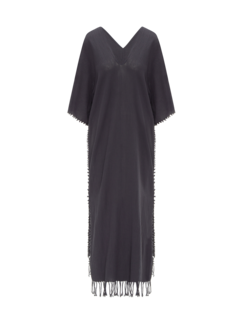 فستان طويل ساس من القطن والخيش