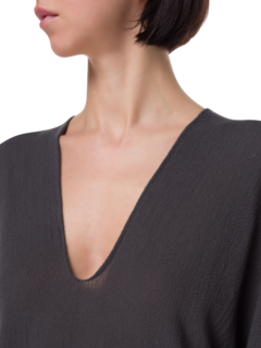 فستان طويل ساس من القطن والخيش