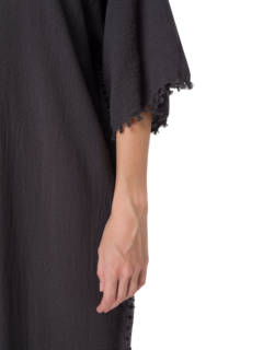 فستان طويل ساس من القطن والخيش