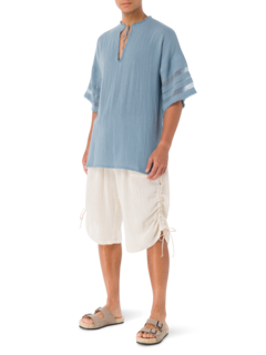 بلوزة إيكاب بأكمام قصيرة