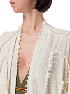 رداء يالشن من القطن بتصميم عقد