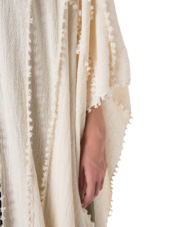 رداء يالشن من القطن بتصميم عقد