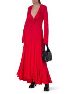 فستان طويل موير بأكمام طويلة