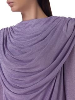 فستان تايدن قصير محبوك بنمط معدني