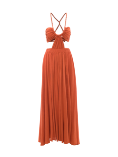 فستان بوجيل بتصميم متقاطع من الخلف