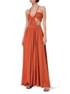 فستان بوجيل بتصميم متقاطع من الخلف