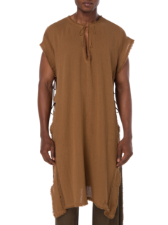 بونشو شوماك برقبة على شكل حرف V مصنوع من الجوت