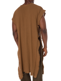 بونشو شوماك برقبة على شكل حرف V مصنوع من الجوت