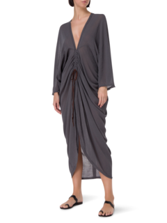 فستان تيوب بنمط قفطان ورقبة على شكل حرف V