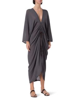 فستان تيوب بنمط قفطان ورقبة على شكل حرف V