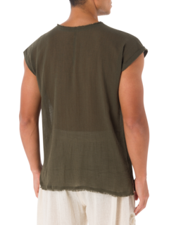 قميص بدون أكمام برقبة دائرية من باكيت