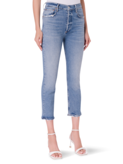 بنطال جينز قصير مستقيم بخصر مرتفع ريلي، كلوف