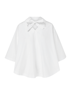 بلوزة بوبلين بتصميم دائري