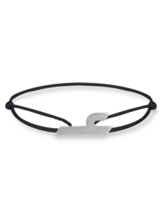 "Alef" Fabric Bracelet | Silver