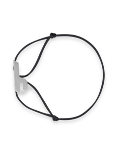 "Alef" Fabric Bracelet | Silver