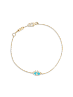 سوار ذهبي مطلي بالمينا بتصميم عين الحسد