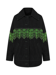 قميص دنيم دينفر مزين بشراشيب