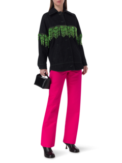 قميص دنيم دينفر مزين بشراشيب