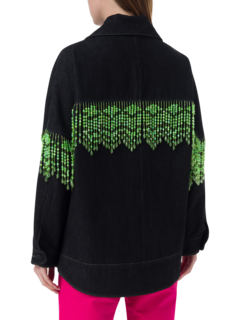 قميص دنيم دينفر مزين بشراشيب