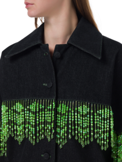 قميص دنيم دينفر مزين بشراشيب