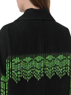 قميص دنيم دينفر مزين بشراشيب