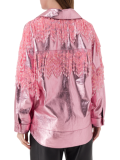 قميص دينفر دنيم حصري مزين بشراشيب