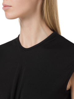 فستان بدون أكمام بفتحة كوارتز بنمط ممزق