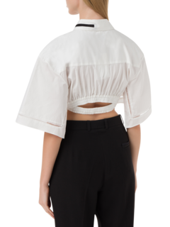 قميص قصير بأكمام قصيرة من الدانتيل