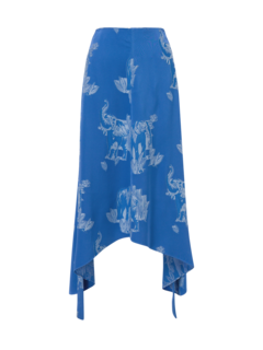 Elephant Embroidered Midi Skirt