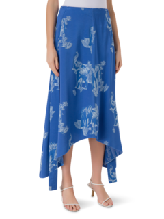 Elephant Embroidered Midi Skirt
