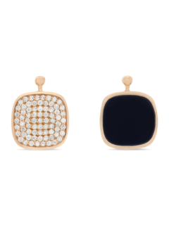 أقراط لوزينج من الألماس عيار 18 قيراطا بتصميم وسادة مربعة الشكل