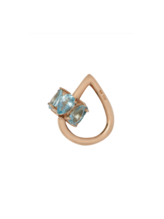 قفل تشابي دروب لوك عيار 14 قيراط مرصح بالأحجار