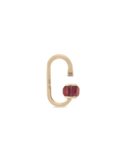 قفل توتال باجيت متوسط الحجم مع عيار 14 قيراط مع أحجار الياقوت الأحمر