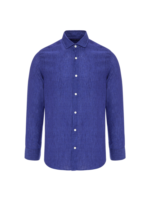 قميص من الكتان بقصة عادية وألوان متعددة