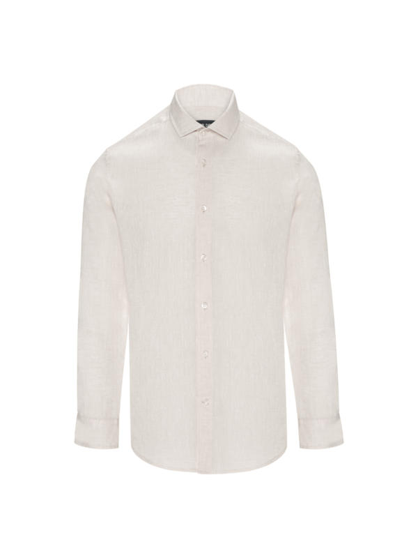 قميص كتان بقصة عادية وألوان متعددة